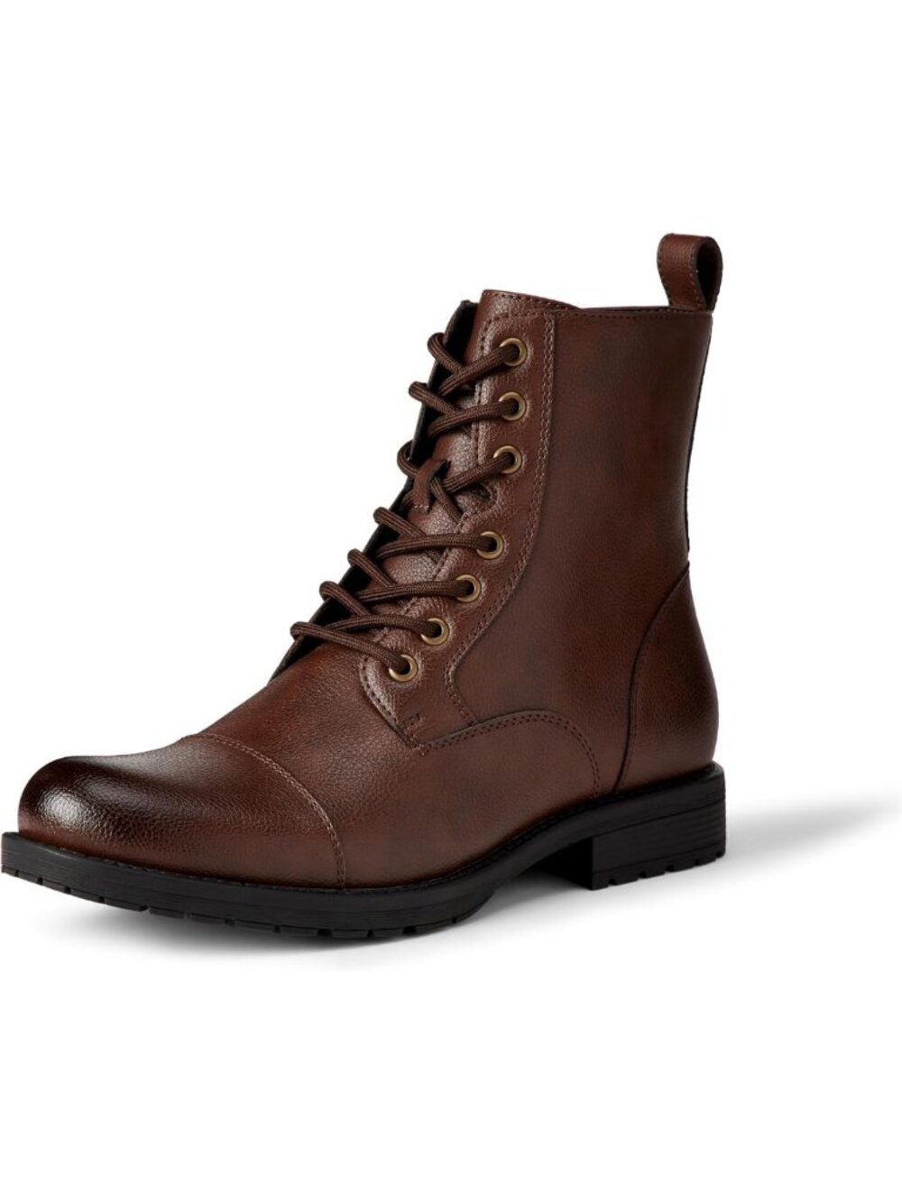 Stylish Men's Cap Toe Lace-Up Combat Boots | Durable, Versatile Footwear